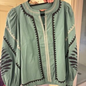 Sonmer embroidered cotton blouse.